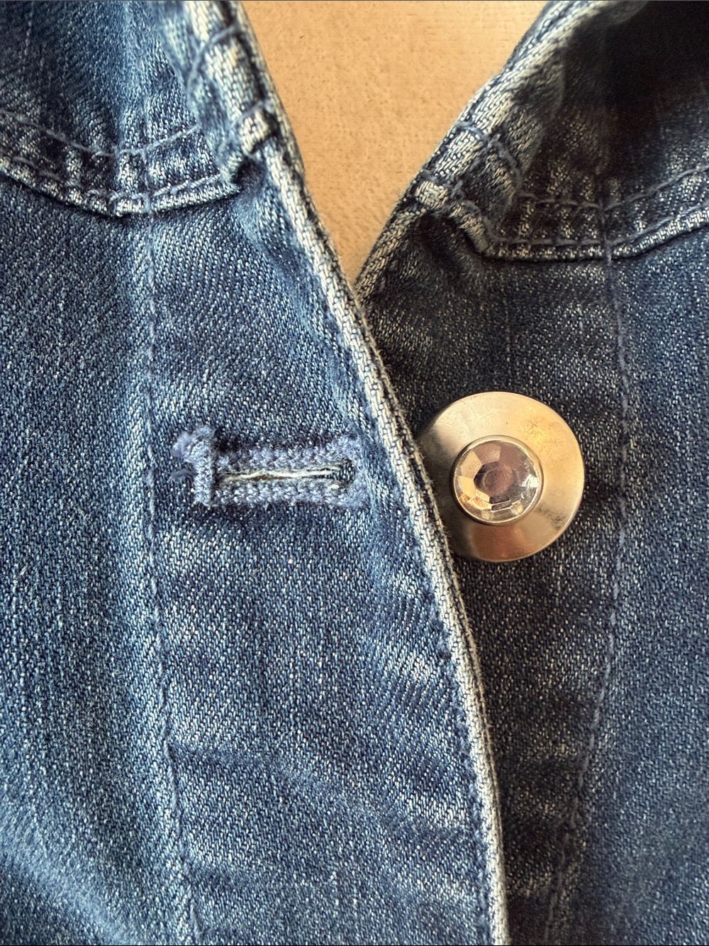 Chico's Indigo Denim Sleeveless Button-Front Vest - Picture 4 of 7